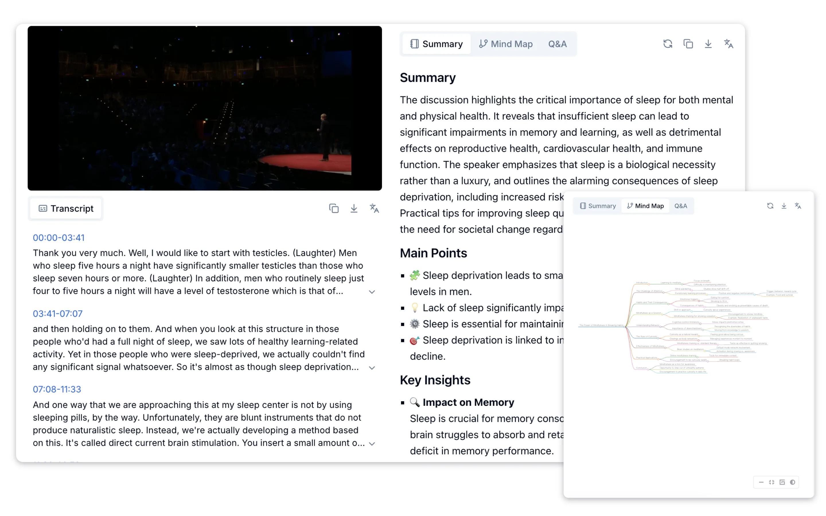 AI YouTube 功能展示