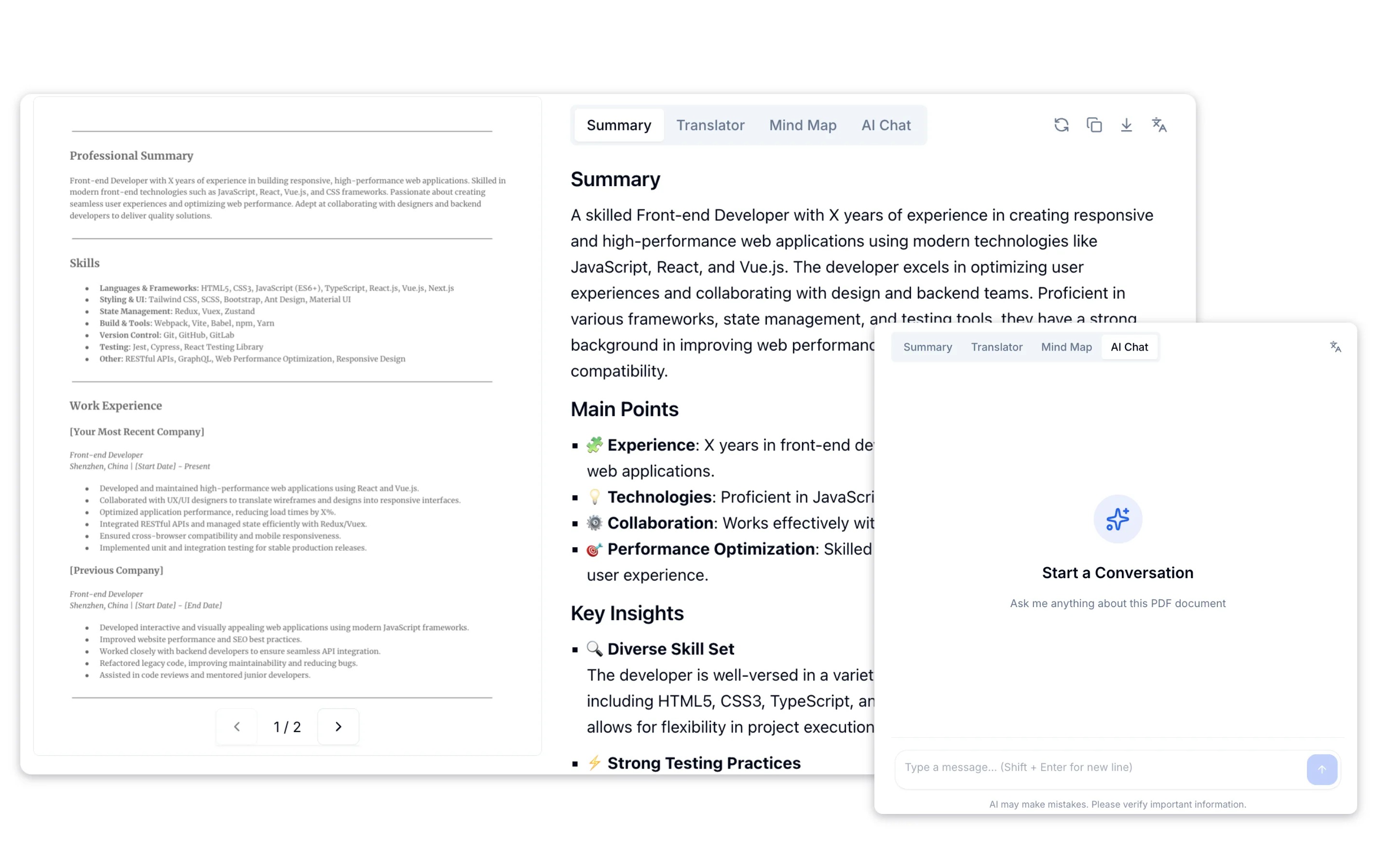 AI PDF Feature
