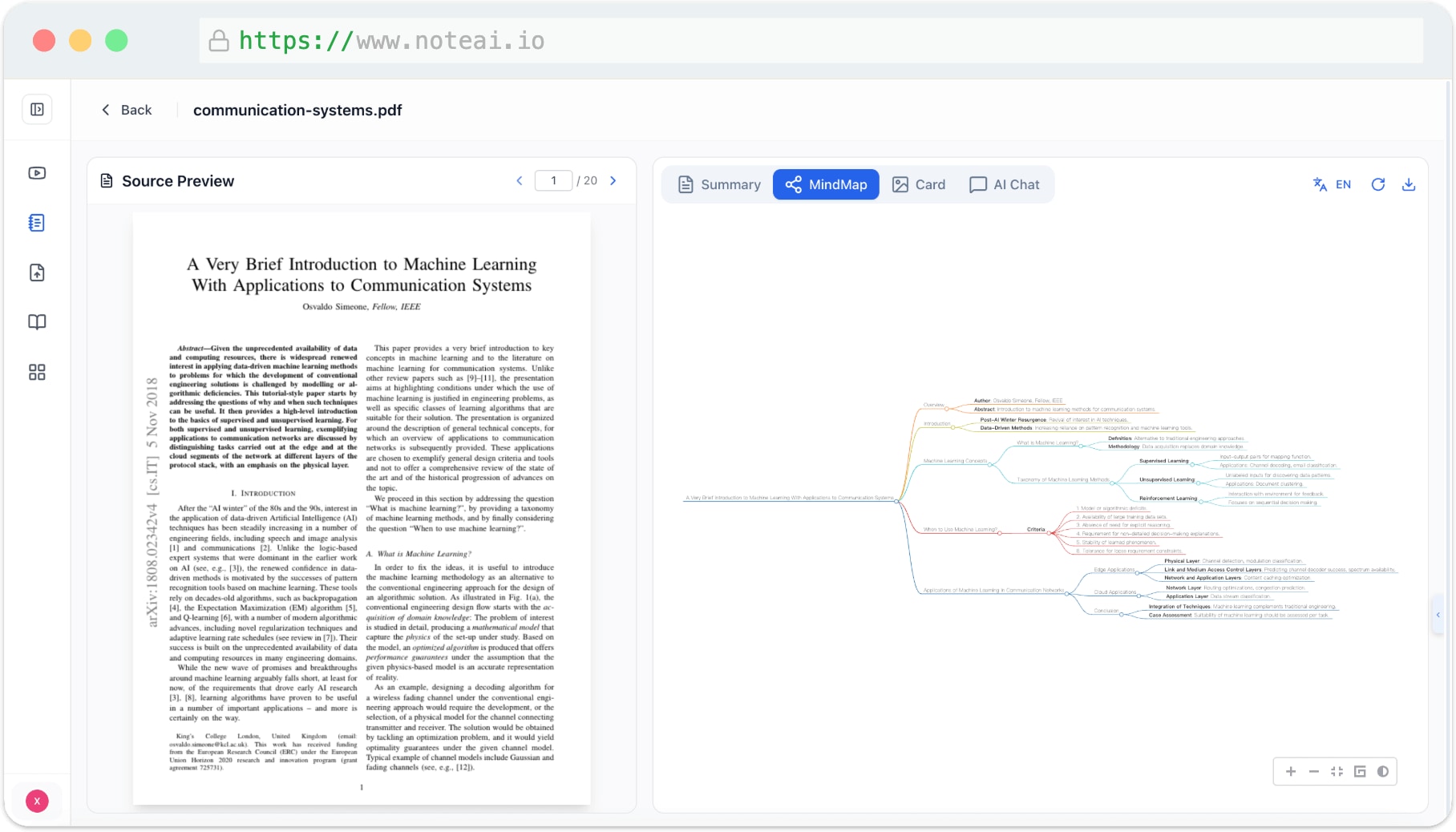 AI Summarizer & Mind Map